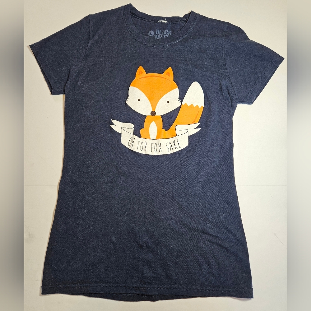 Black Matter Blue and Orange Fox Graphic Tee